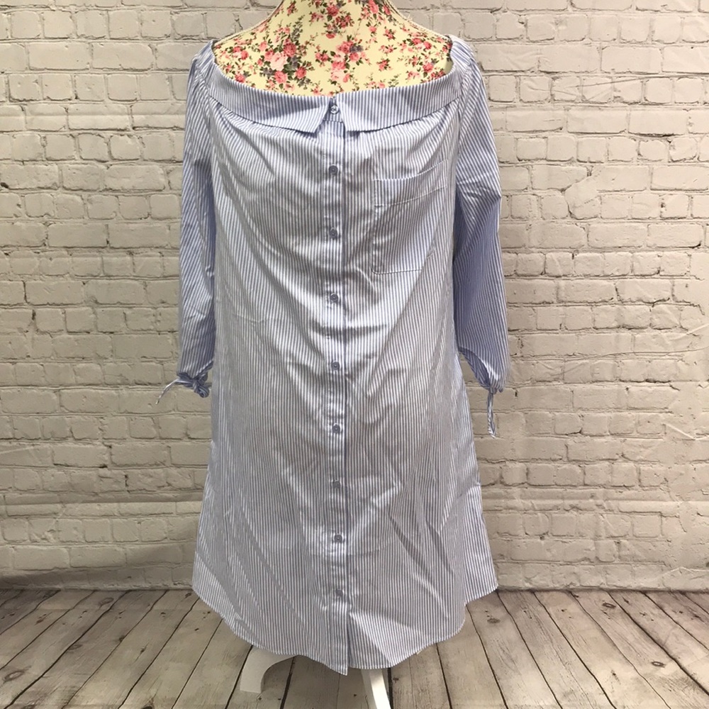 NWT New York & Company Off Shoulder Shirt Dress